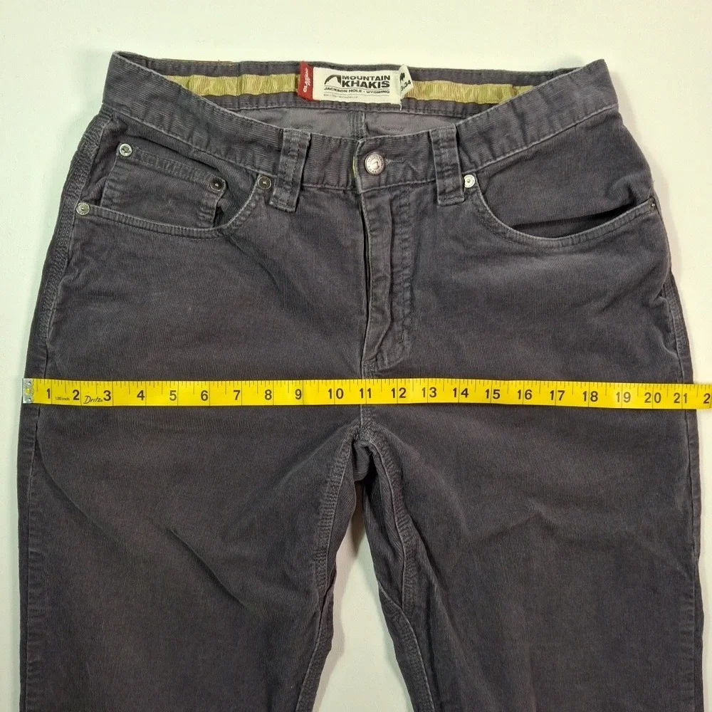 Mountain Khakis Canyon Cord Pants Classic Fit Gray Corduroy 33x34 5-Pocket